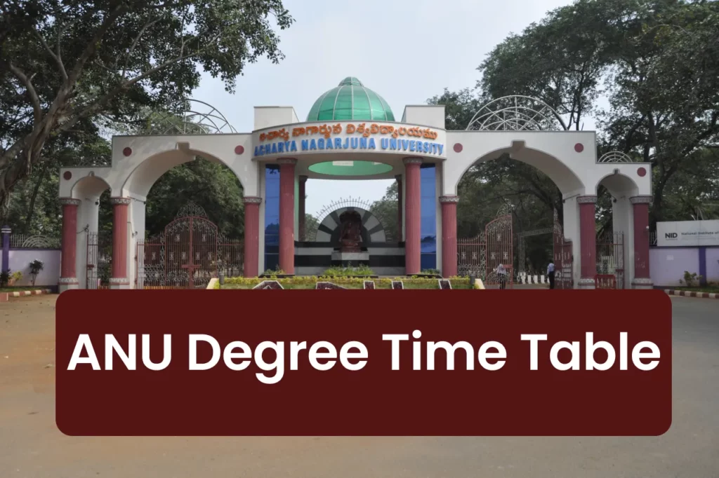 anu degree time table 