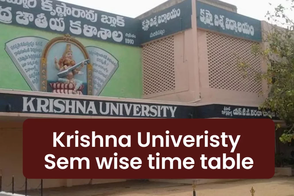Krishna university time table 