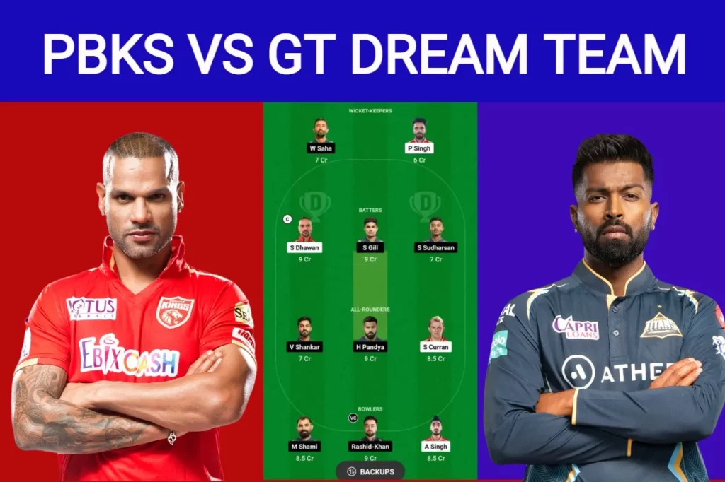 pbks vs gt dream11 Prediction