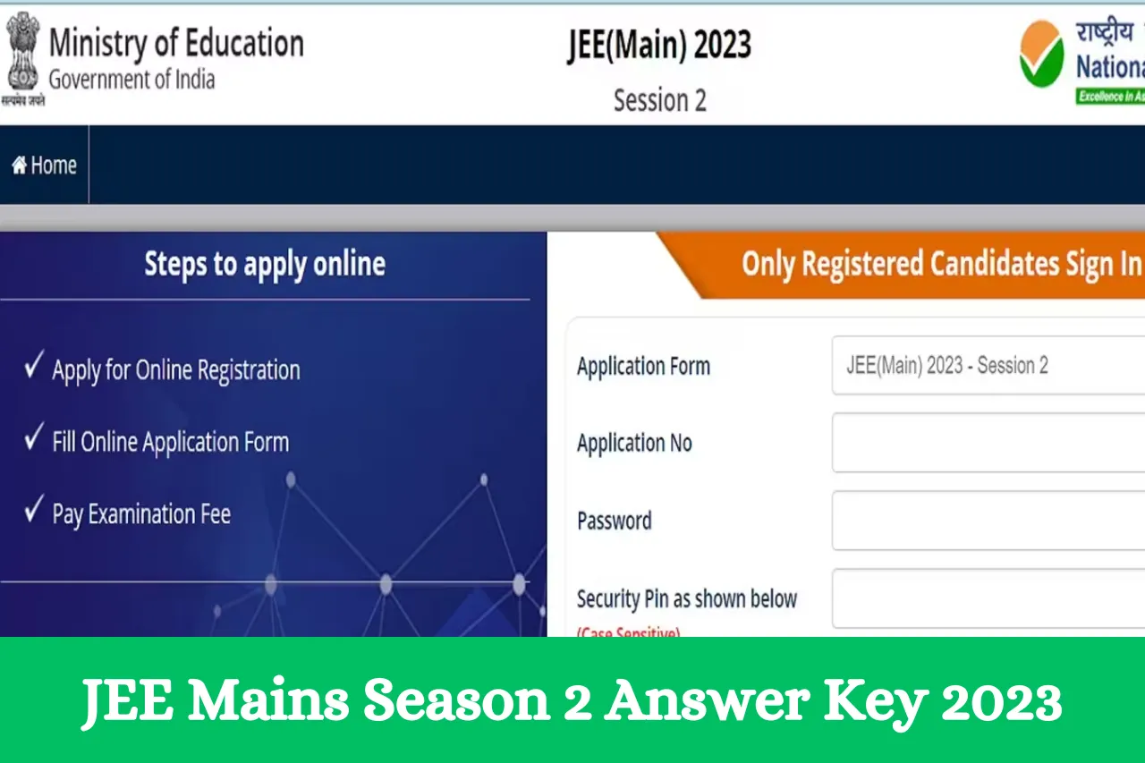 JEE Mains Season 2 Answer Key - Steps to apply