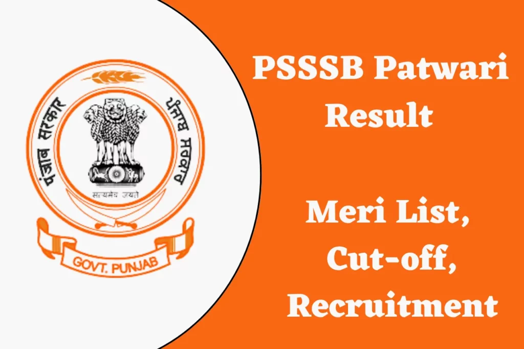 PSSSB Patwari Result 2023