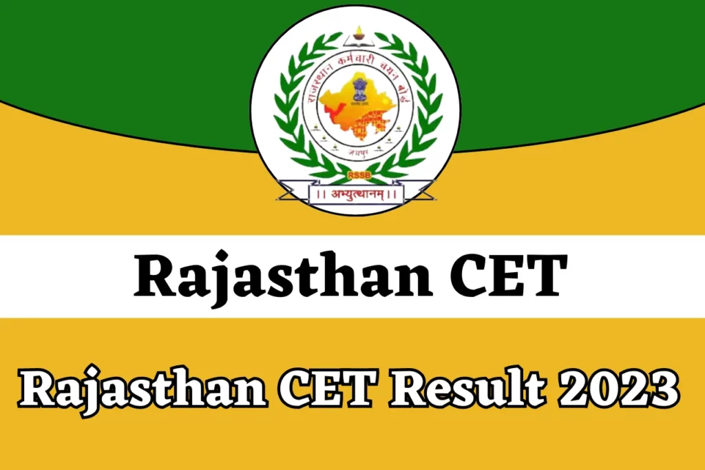 Rajasthan CET Result 2023 