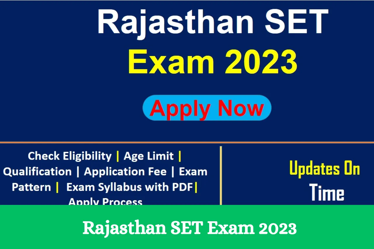 Rajasthan SET Exam 2023 - Steps to apply