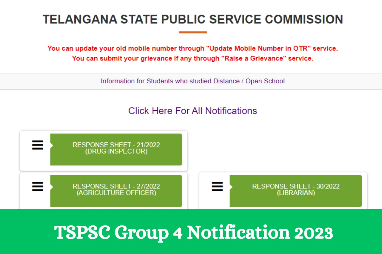 TSPSC Group 4 Notification 2023 - Steps to apply