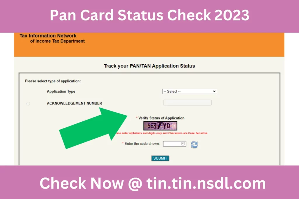 Pan Card Status Check 2023