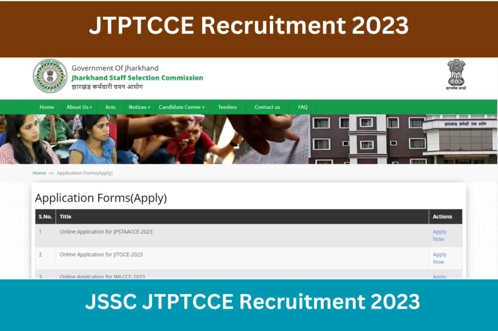 JTPTCCE Recruitment
